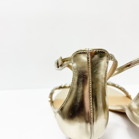 JEWEL BADGLEY MISCHKA WOMEN'S DASH KITTEN HEEL GLDMET SIZE 6 NEW - Picture 6 of 8
